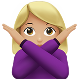 Person Gesturing No: Medium-Light Skin Tone on Apple iOS 13.1