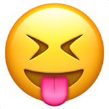 Squinting Face with Tongue on Apple iOS 13.1