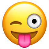 Winking Face with Tongue on Apple iOS 13.1