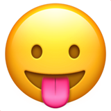 Face with Tongue on Apple iOS 13.1