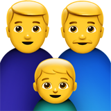 Family: Man, Man, Boy on Apple iOS 13.1