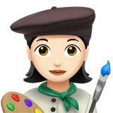 Woman Artist: Light Skin Tone on Apple iOS 13.1