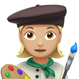 Woman Artist: Medium-Light Skin Tone on Apple iOS 13.1