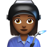 Woman Factory Worker: Medium-Dark Skin Tone on Apple iOS 13.1