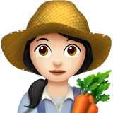 Woman Farmer: Light Skin Tone on Apple iOS 13.1