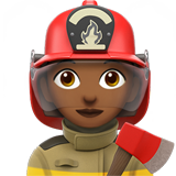 Woman Firefighter: Medium-Dark Skin Tone on Apple iOS 13.1