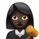 Woman Judge: Dark Skin Tone on Apple iOS 13.1