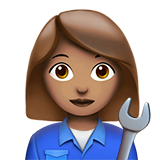 Woman Mechanic: Medium Skin Tone on Apple iOS 13.1