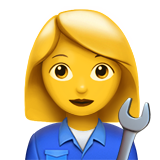 Woman Mechanic on Apple iOS 13.1