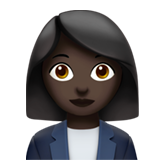 Woman Office Worker: Dark Skin Tone on Apple iOS 13.1