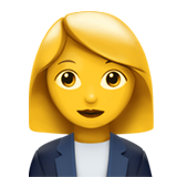 Woman Office Worker on Apple iOS 13.1