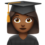 Woman Student: Medium-Dark Skin Tone on Apple iOS 13.1