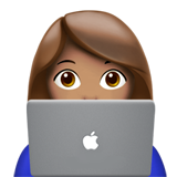 Woman Technologist: Medium Skin Tone on Apple iOS 13.1