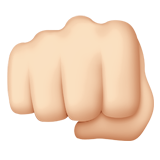Oncoming Fist: Light Skin Tone on Apple iOS 13.1