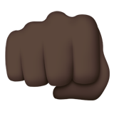 Oncoming Fist: Dark Skin Tone on Apple iOS 13.1
