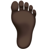 Foot: Dark Skin Tone on Apple iOS 13.1