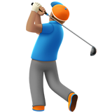 Person Golfing: Medium Skin Tone on Apple iOS 13.1