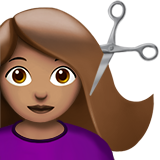 Person Getting Haircut: Medium Skin Tone on Apple iOS 13.1