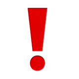 Red Exclamation Mark on Apple iOS 13.1