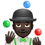 Person Juggling: Dark Skin Tone on Apple iOS 13.1