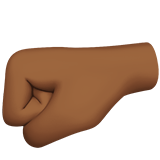 Left-Facing Fist: Medium-Dark Skin Tone on Apple iOS 13.1