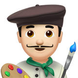 Man Artist: Light Skin Tone on Apple iOS 13.1