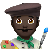 Man Artist: Dark Skin Tone on Apple iOS 13.1