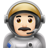 Man Astronaut: Light Skin Tone on Apple iOS 13.1