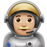 Man Astronaut: Medium-Light Skin Tone on Apple iOS 13.1