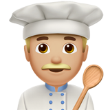 Man Cook: Medium-Light Skin Tone on Apple iOS 13.1