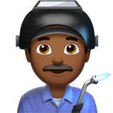Man Factory Worker: Medium-Dark Skin Tone on Apple iOS 13.1
