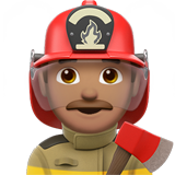 Man Firefighter: Medium Skin Tone on Apple iOS 13.1
