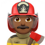 Man Firefighter: Medium-Dark Skin Tone on Apple iOS 13.1