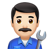 Man Mechanic: Light Skin Tone on Apple iOS 13.1