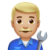 Man Mechanic: Medium-Light Skin Tone on Apple iOS 13.1