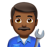 Man Mechanic: Medium-Dark Skin Tone on Apple iOS 13.1