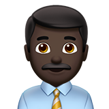 Man Office Worker: Dark Skin Tone on Apple iOS 13.1