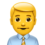 Man Office Worker on Apple iOS 13.1