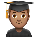 Man Student: Medium Skin Tone on Apple iOS 13.1