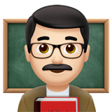 Man Teacher: Light Skin Tone on Apple iOS 13.1
