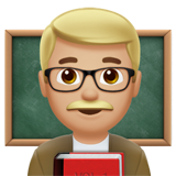 Man Teacher: Medium-Light Skin Tone on Apple iOS 13.1