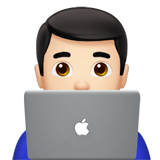Man Technologist: Light Skin Tone on Apple iOS 13.1