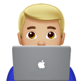 Man Technologist: Medium-Light Skin Tone on Apple iOS 13.1
