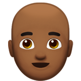 Man: Medium-Dark Skin Tone, Bald on Apple iOS 13.1