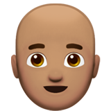 Man: Medium Skin Tone, Bald on Apple iOS 13.1