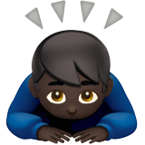 Man Bowing: Dark Skin Tone on Apple iOS 13.1