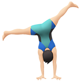 Man Cartwheeling: Light Skin Tone on Apple iOS 13.1