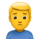 Man Frowning on Apple iOS 13.1