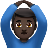Man Gesturing OK: Dark Skin Tone on Apple iOS 13.1