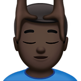 Man Getting Massage: Dark Skin Tone on Apple iOS 13.1